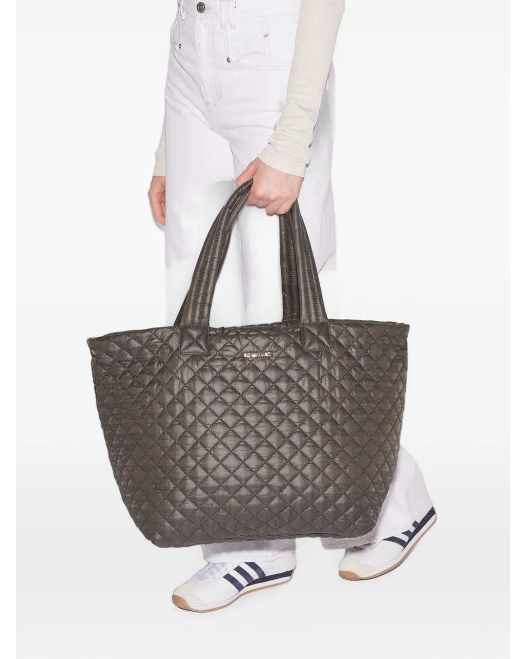 MZ Wallace White Large Metro Deluxe Tote Bag