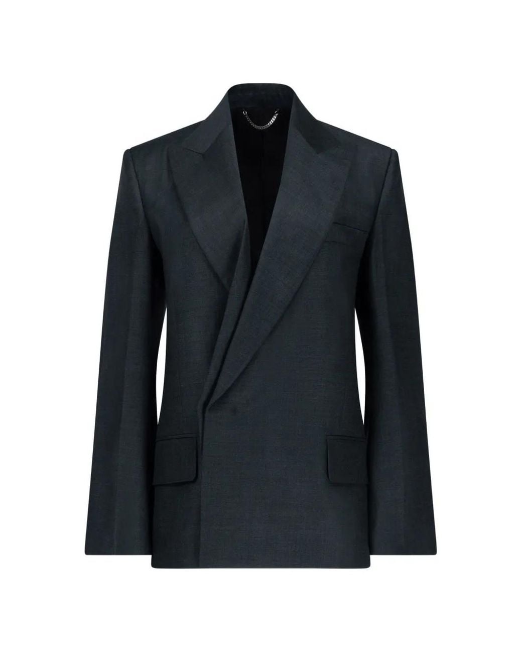 Victoria Beckham Black Olie Peak-Lapel Blazer