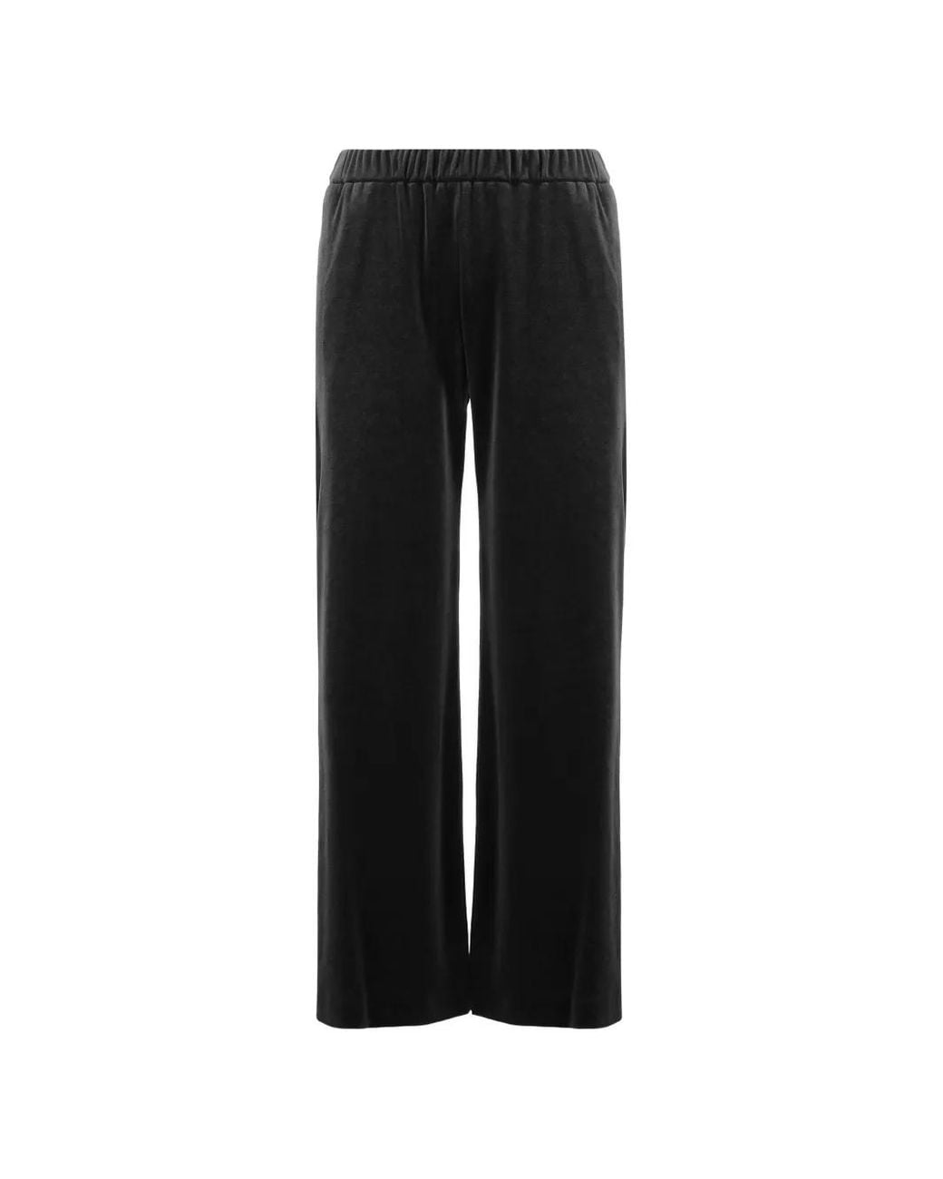 F.it Black Elasticated-Waistband Straight Trousers
