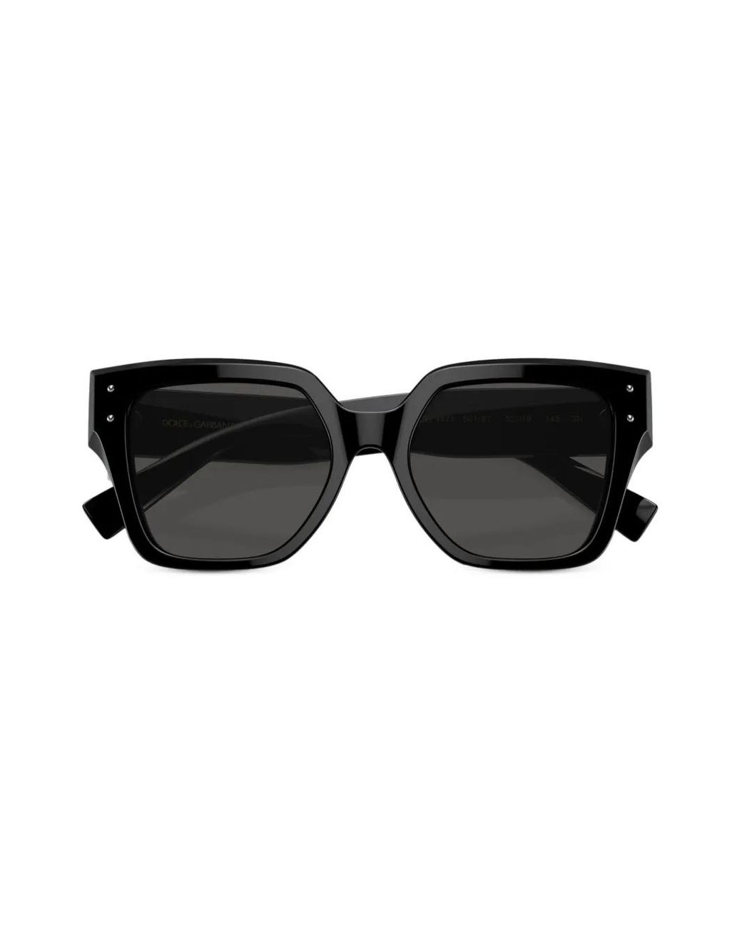 Dolce & Gabbana Black Transparent Square-Frame Sunglasses