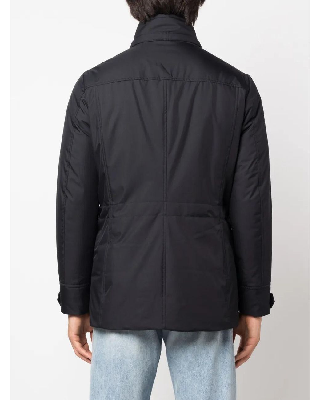 Moorer Blue Kurt-Gf Double-Breasted Padded Coat for men