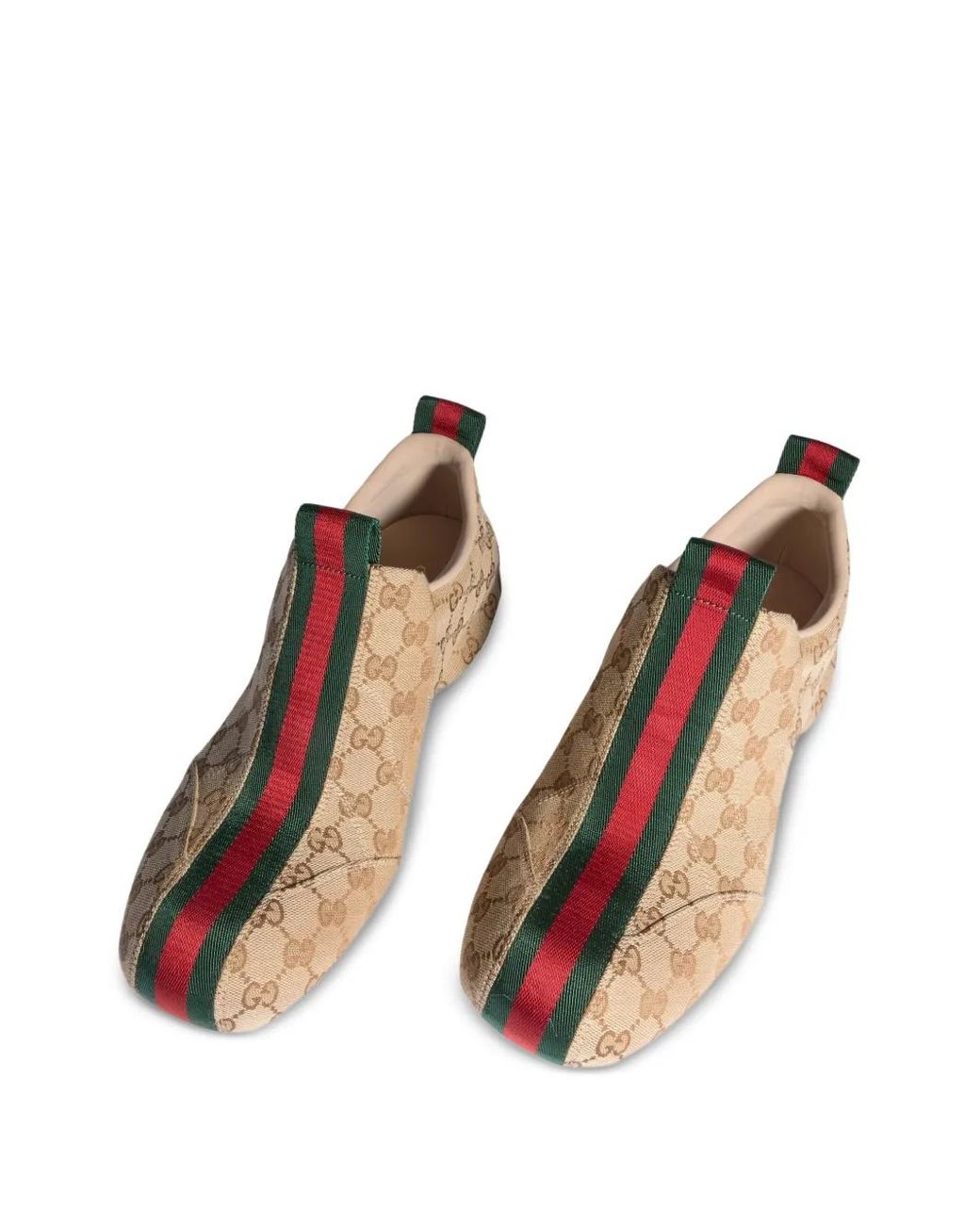 Gucci White Gg Supreme Web-Stripe Sneakers for men