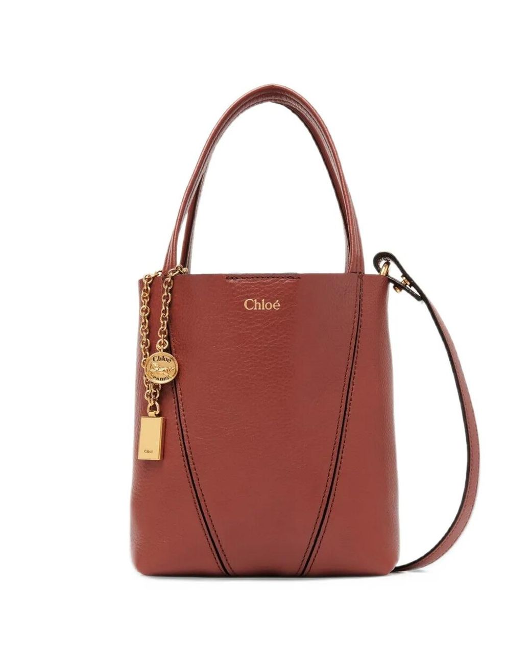 Chloé Brown Spin Tote Bag