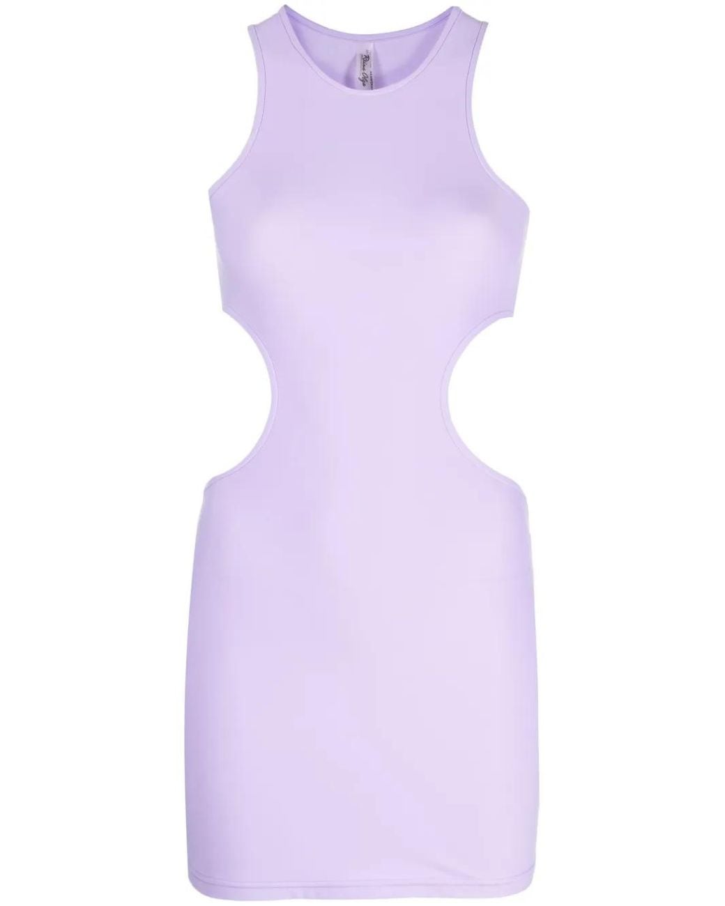 Reina Olga Purple Cut-Out Sleeveless Minidress