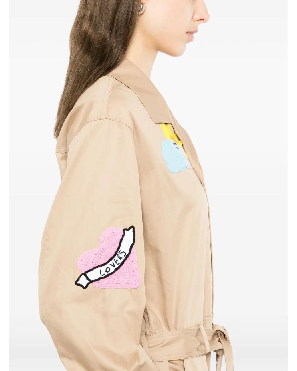MIRA MIKATI Natural Patches Trench Jumpsuit