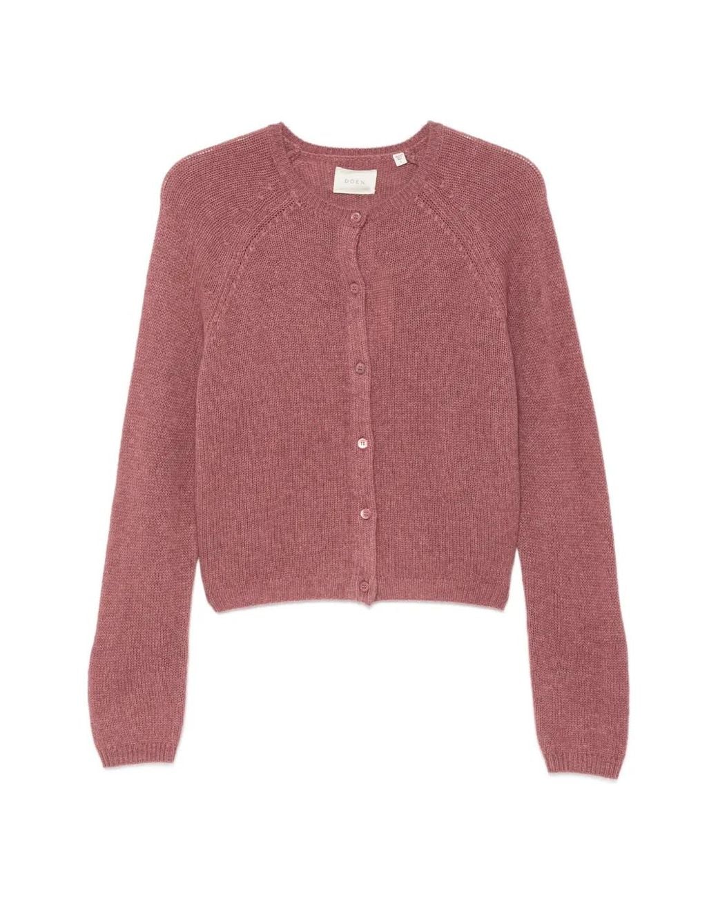 Doen Red Peroline Cashmere Cardigan