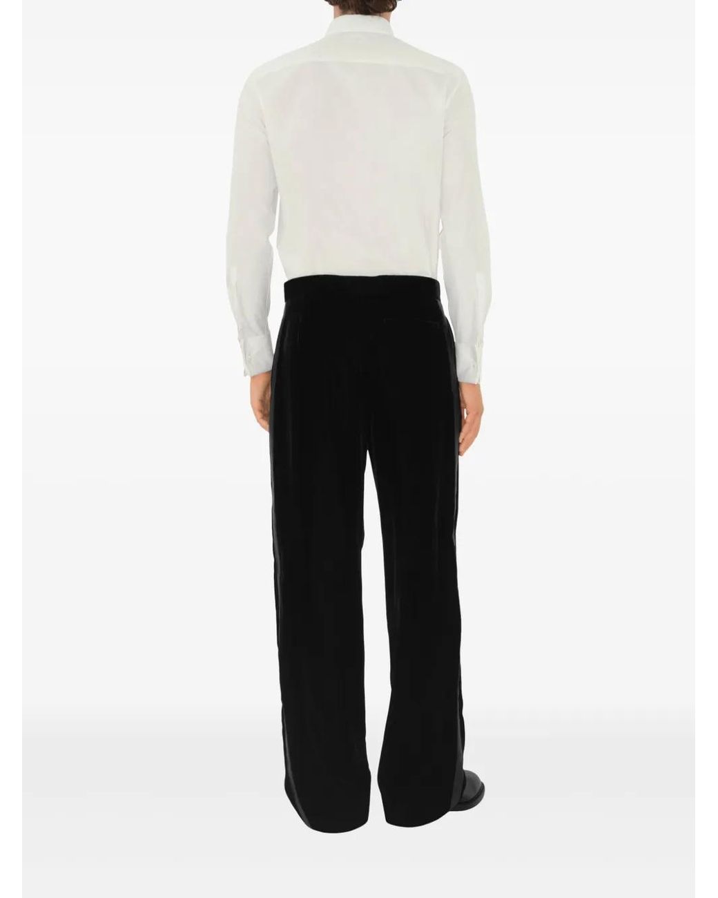 Burberry Black Velvet Trousers for men