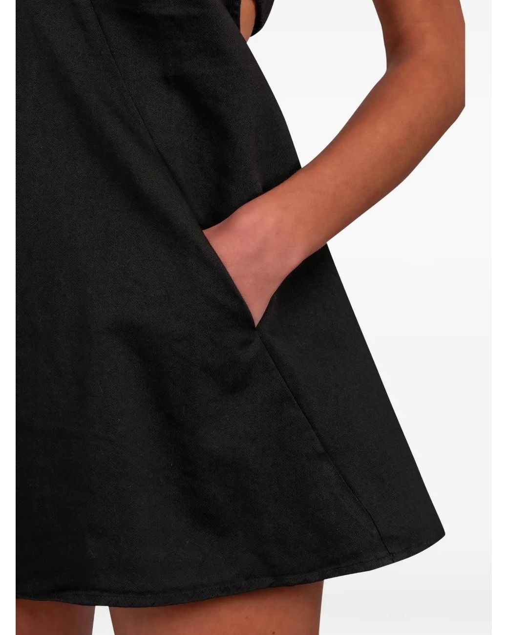 GIMAGUAS Black Iris Halter-Neck Mini Dress