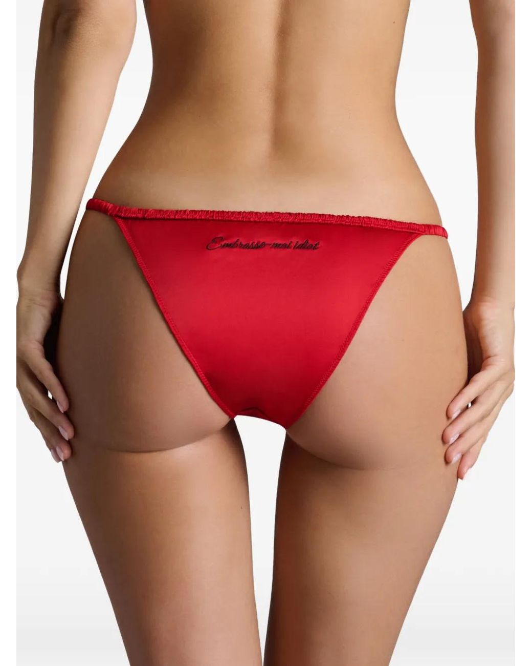 Scandale Dédicace Embroidered Satin Briefs