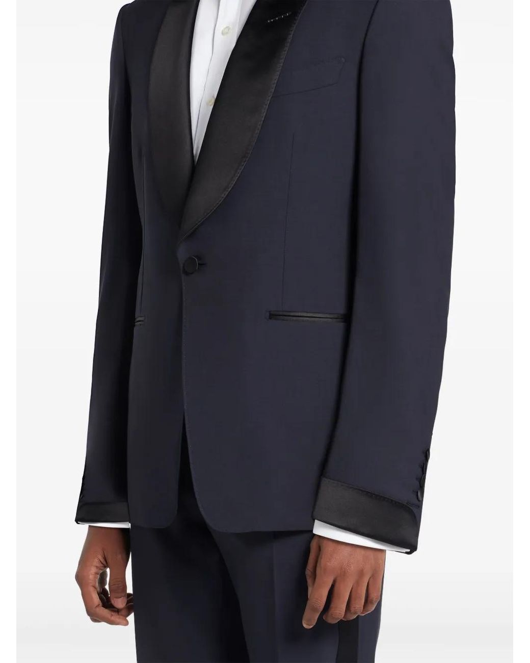 Tom Ford Blue Satin-Trim Suit for men