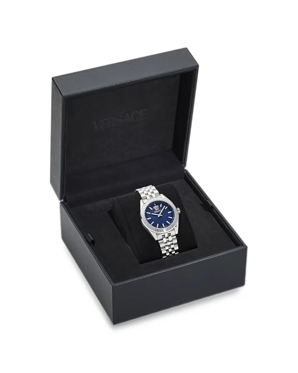 Versace Blue V-Code 36Mm Watch