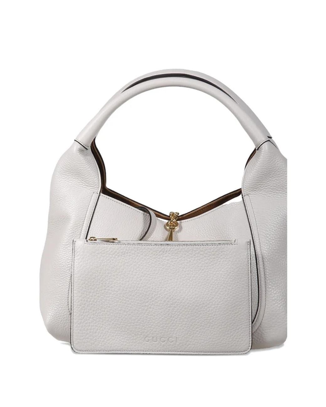 Gucci White Top Handle Shoulder Bag