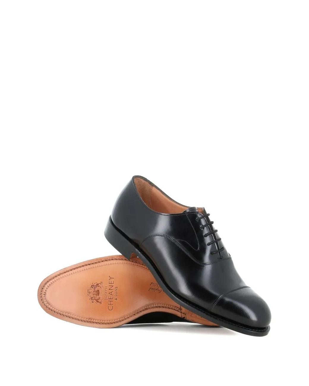 Cheaney Brown Alfred Leather Oxford Shoes for men