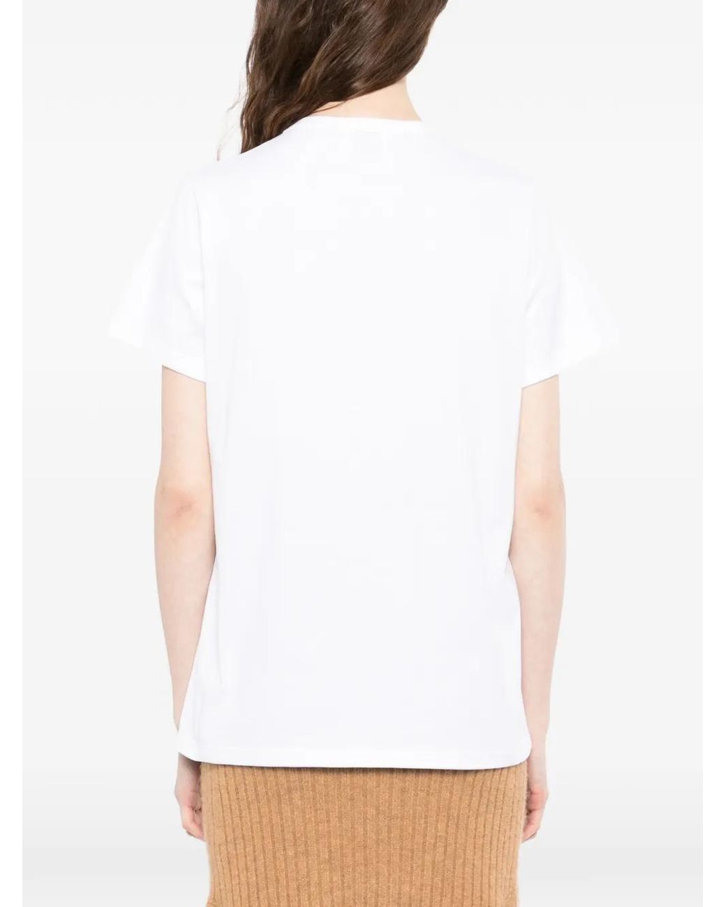 Barrie White Cashmere Patch Logo T-Shirt