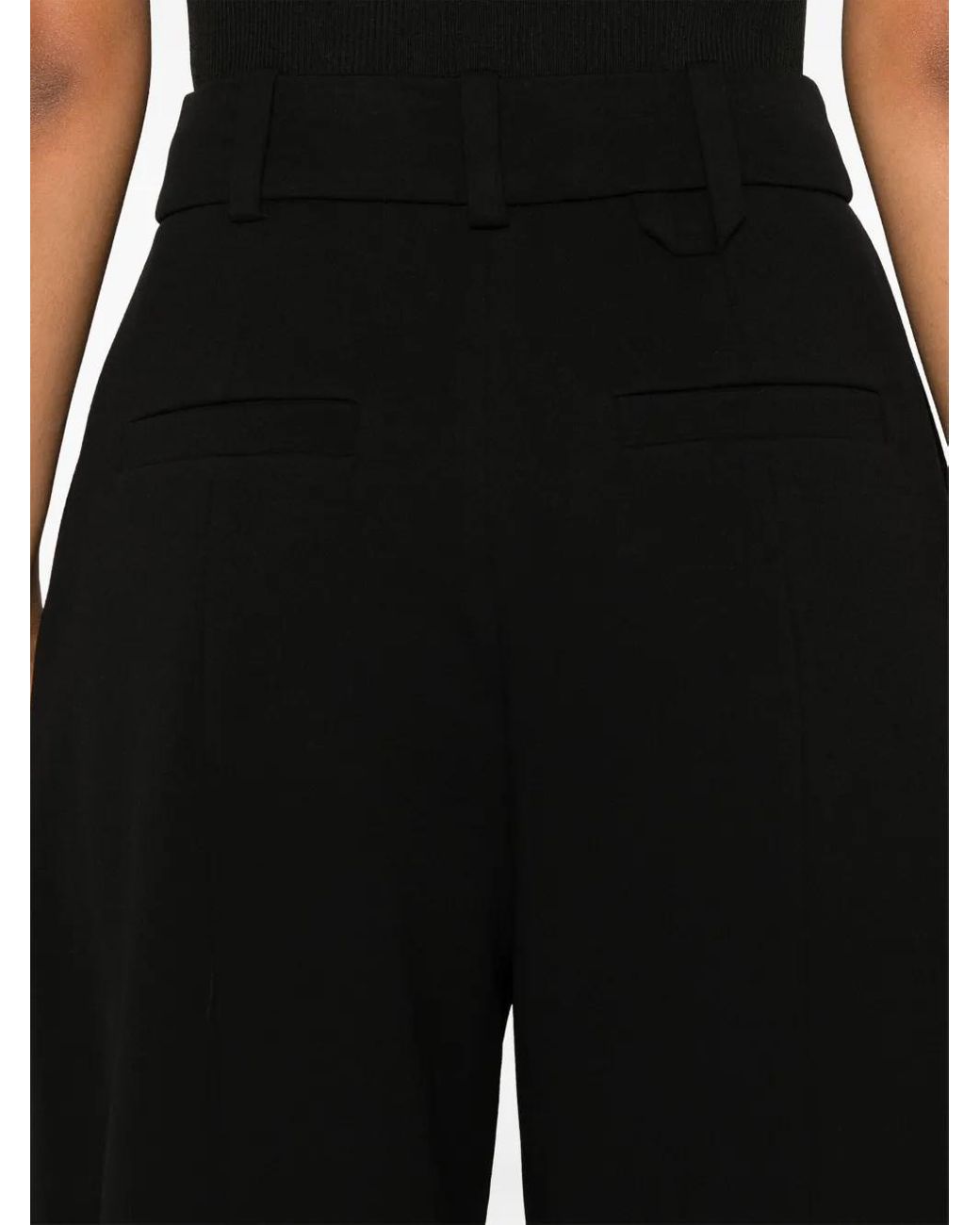 Jacquemus Black Wide Leg Pants With Concealed Front Fastening For