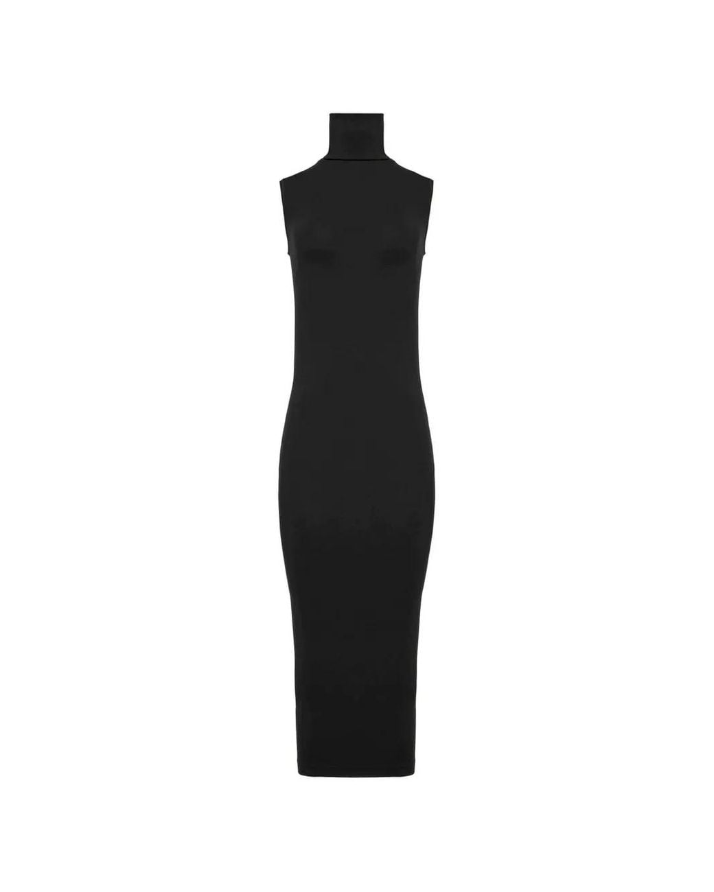 Wolford Black Seamless Sleeveless Midi Dress