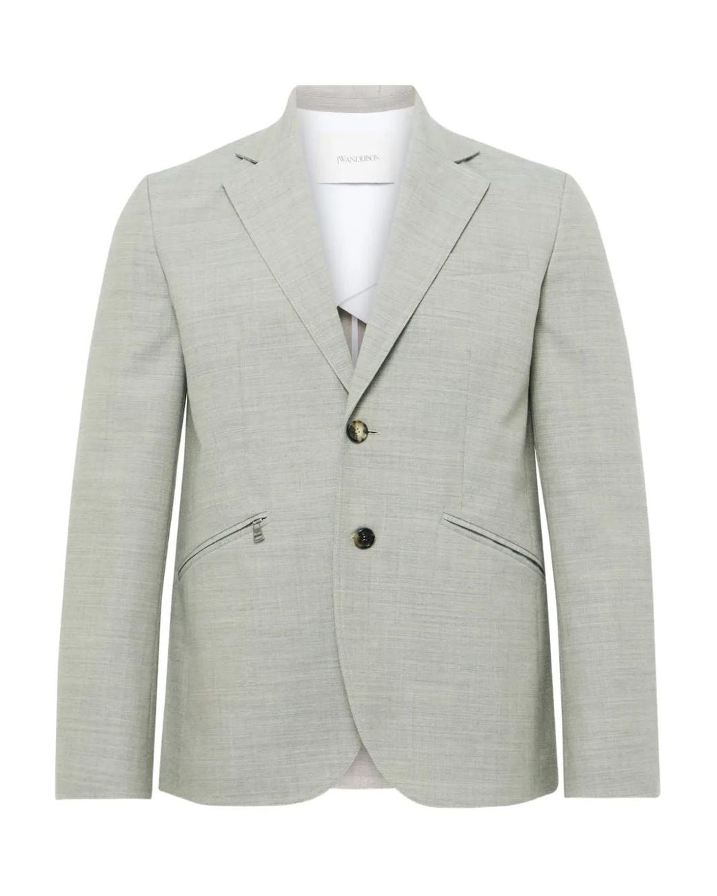 J.W. Anderson Gray Zip-Pocket Two-Button Blazer for men