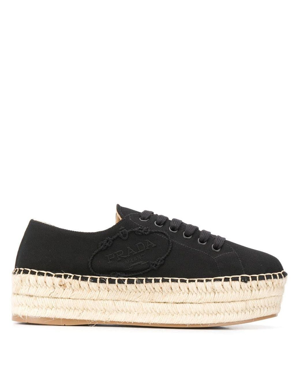 black lace up platform espadrilles