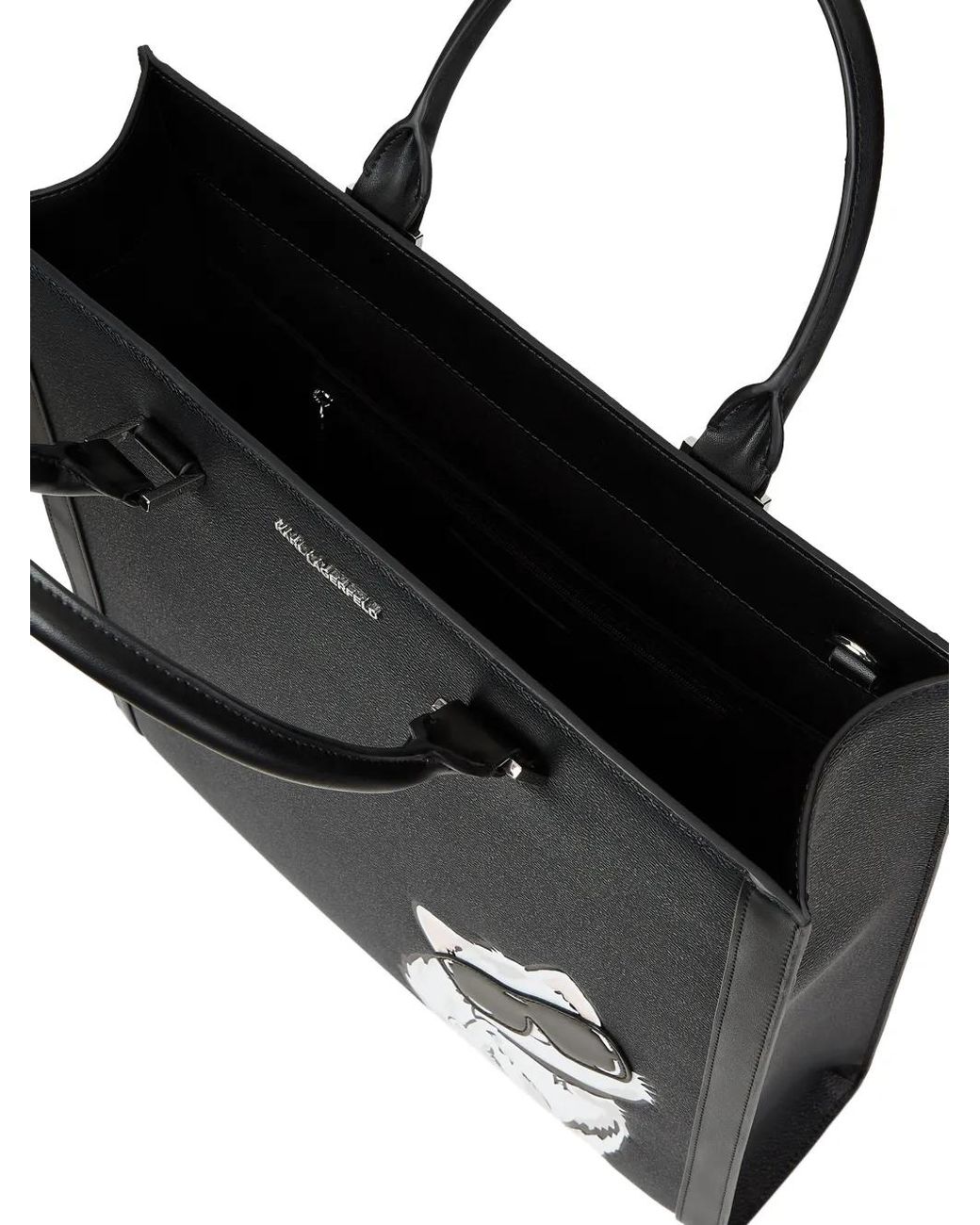 Karl Lagerfeld Black Ikon Choupette Tote Bag