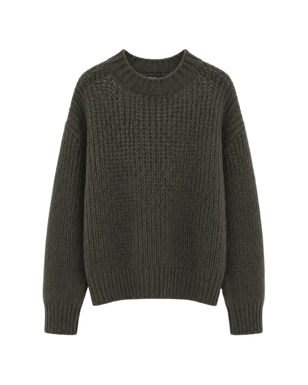 Roberto Collina Green Chunky-Knit Drop-Shoulder Sweater