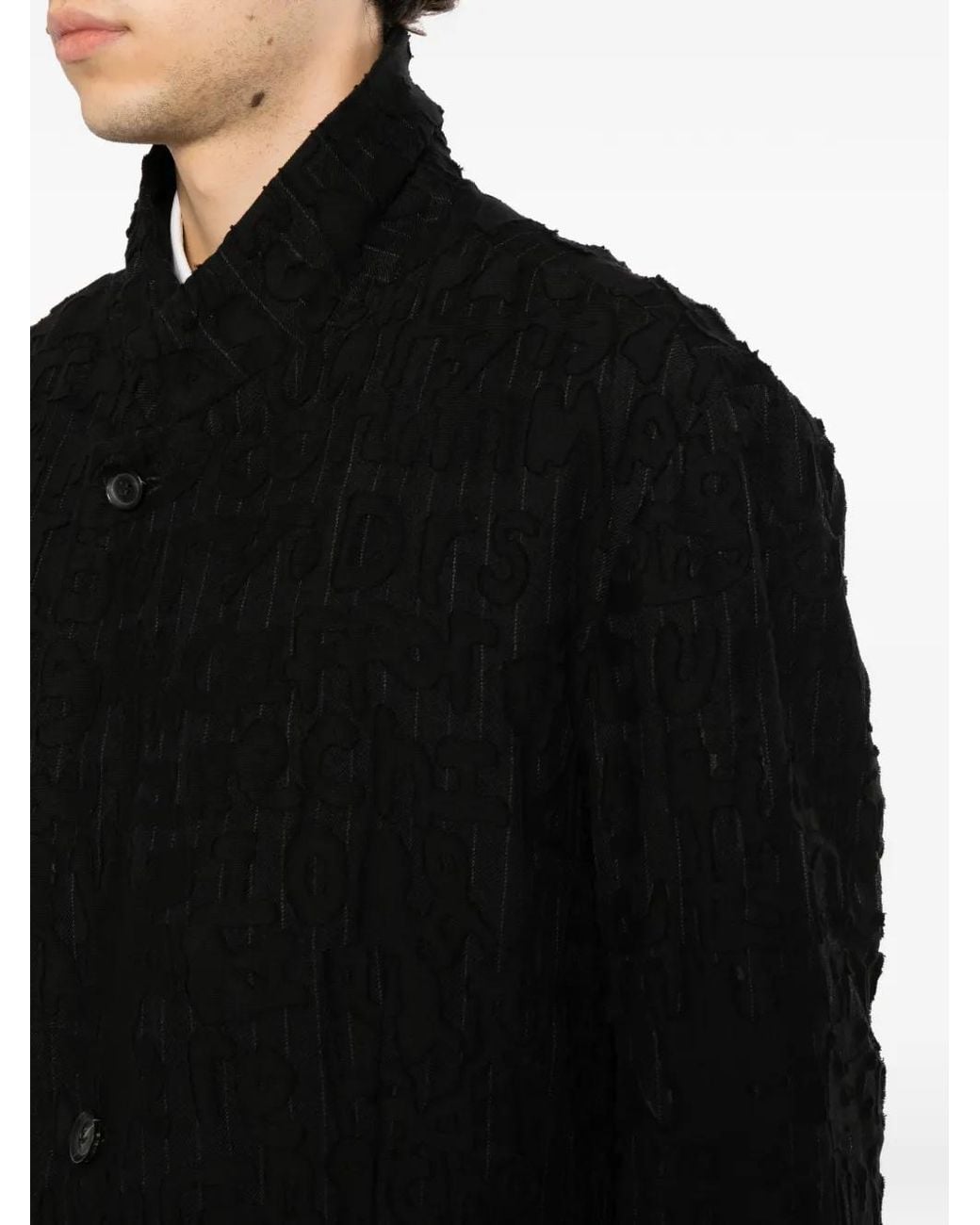 Nude:mm Black Single-Breasted Coat for men