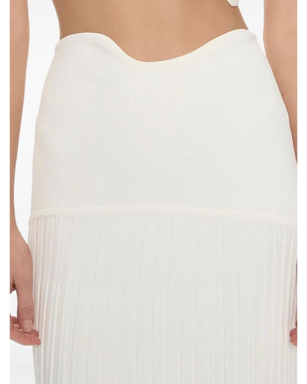 Christopher Esber White Maparadita Pleated Maxi Skirt