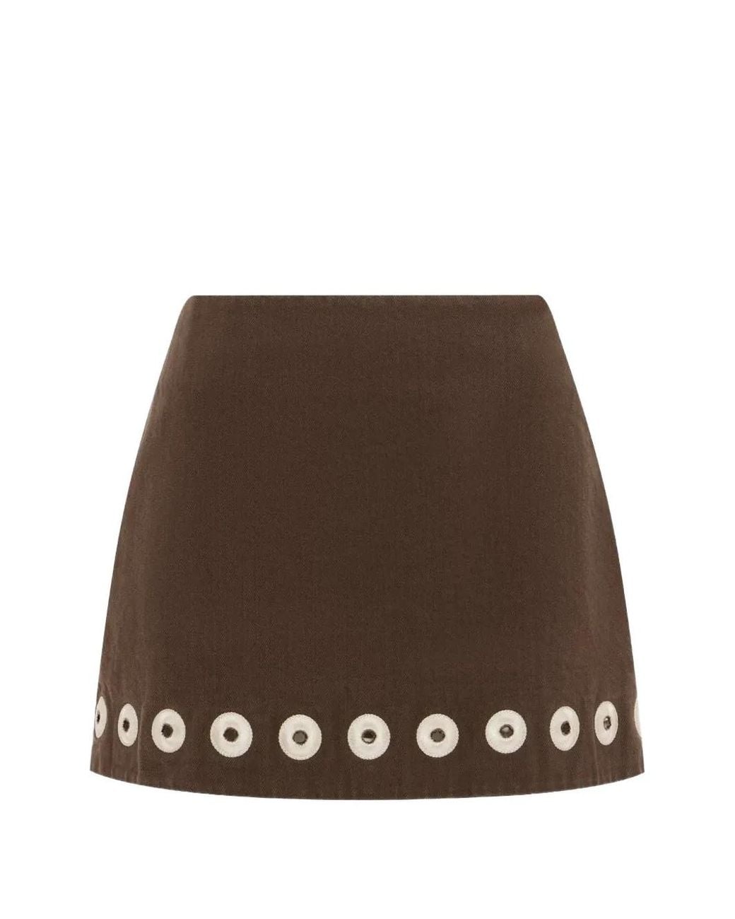 ALÉMAIS Brown Tobe Denim Skirt