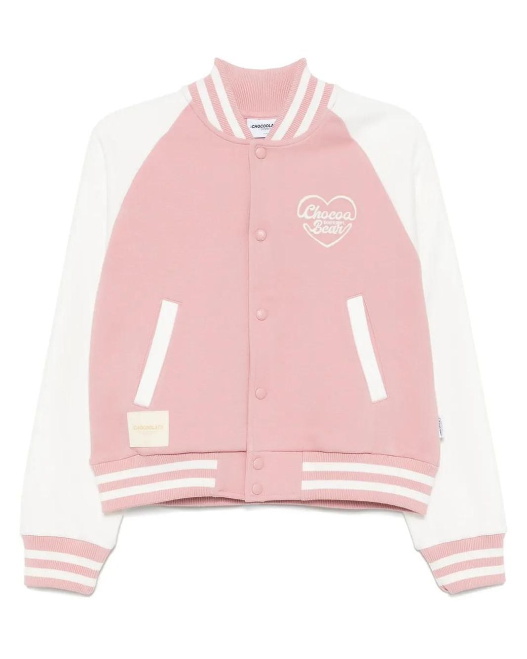 Chocoolate Pink Logo-Embroidered Bomber Jacket