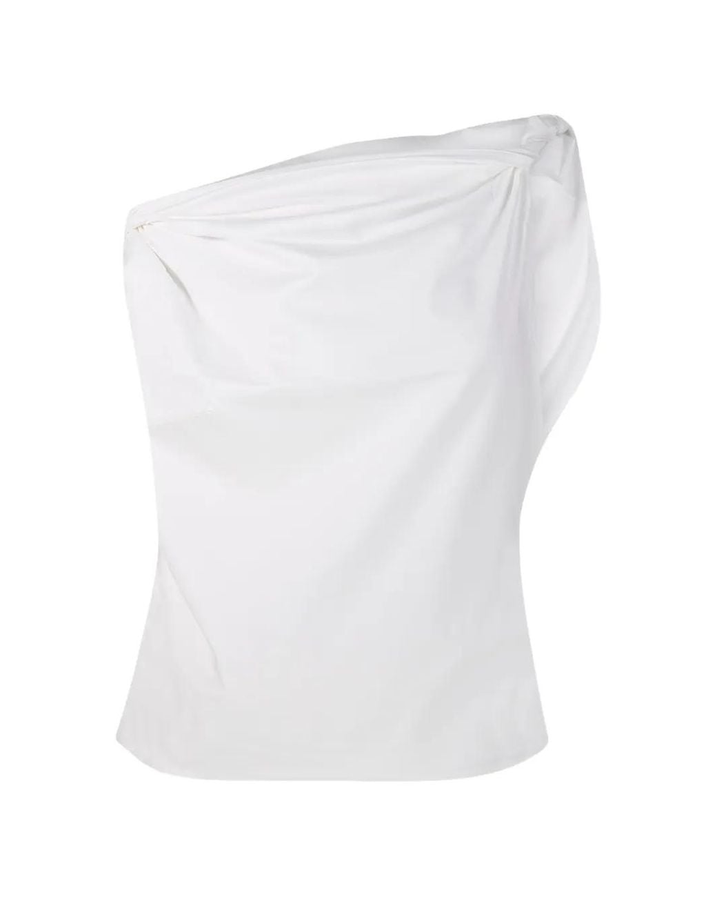 Rohe White Twisted Draped Top