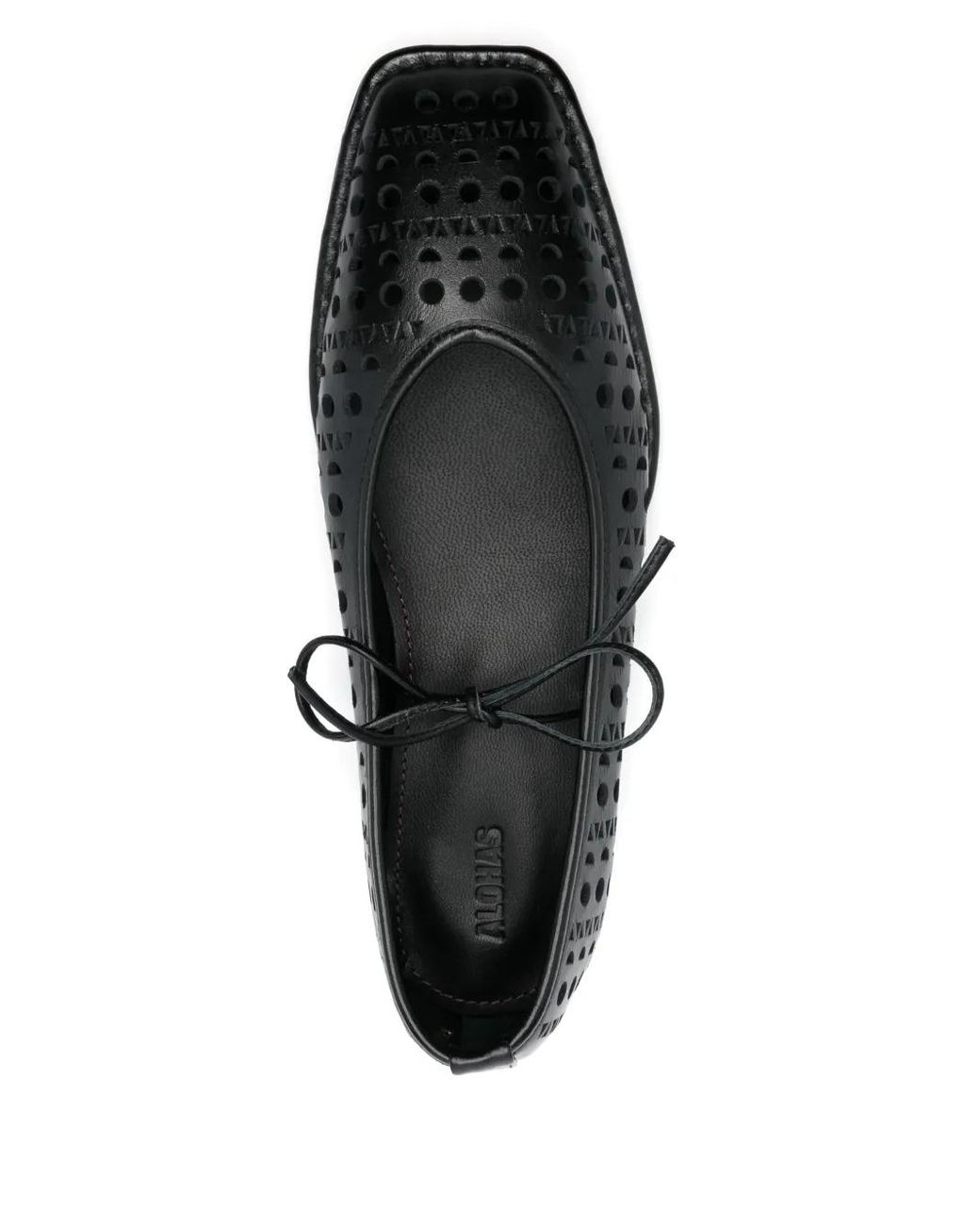 Alohas Black Sway Slit Ballet Flats