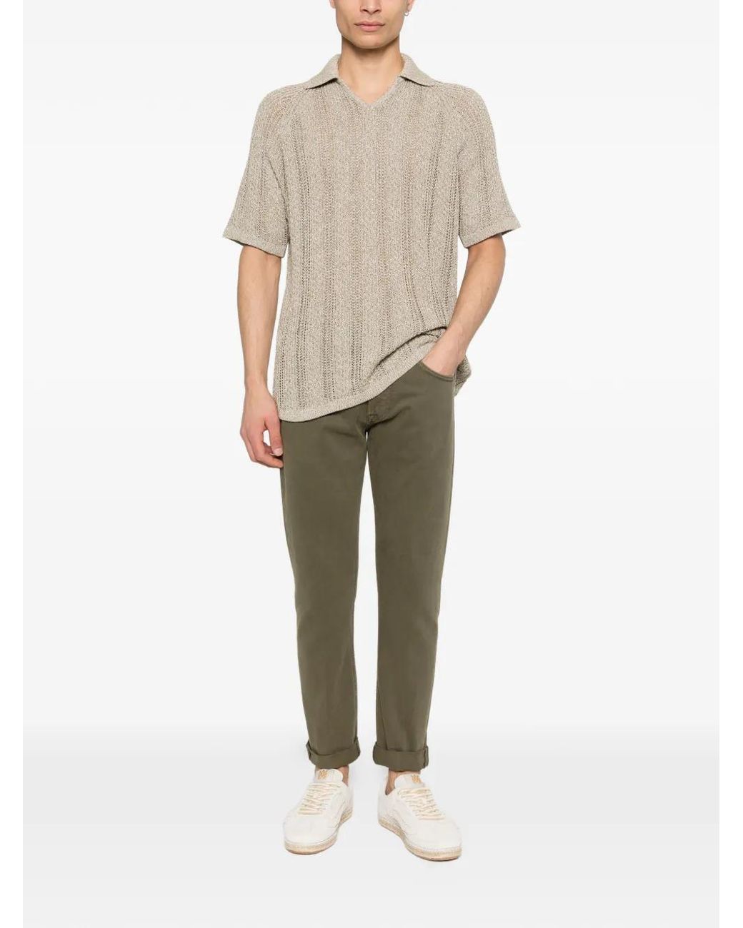 Dondup Gray Buttoned Jeans for men