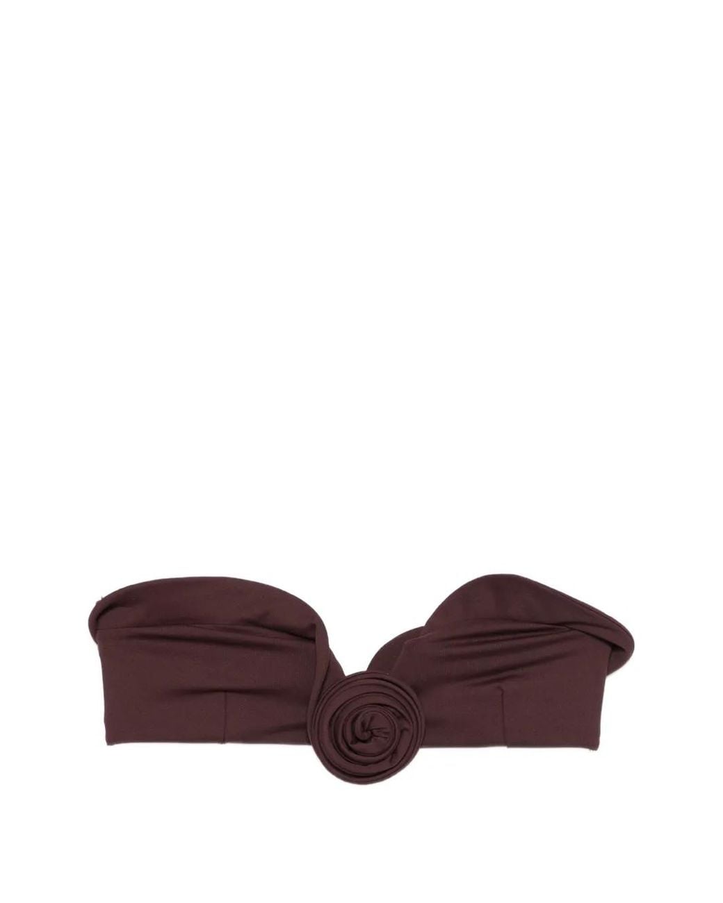 Magda Butrym Purple Rosette-Detail Bikini Top
