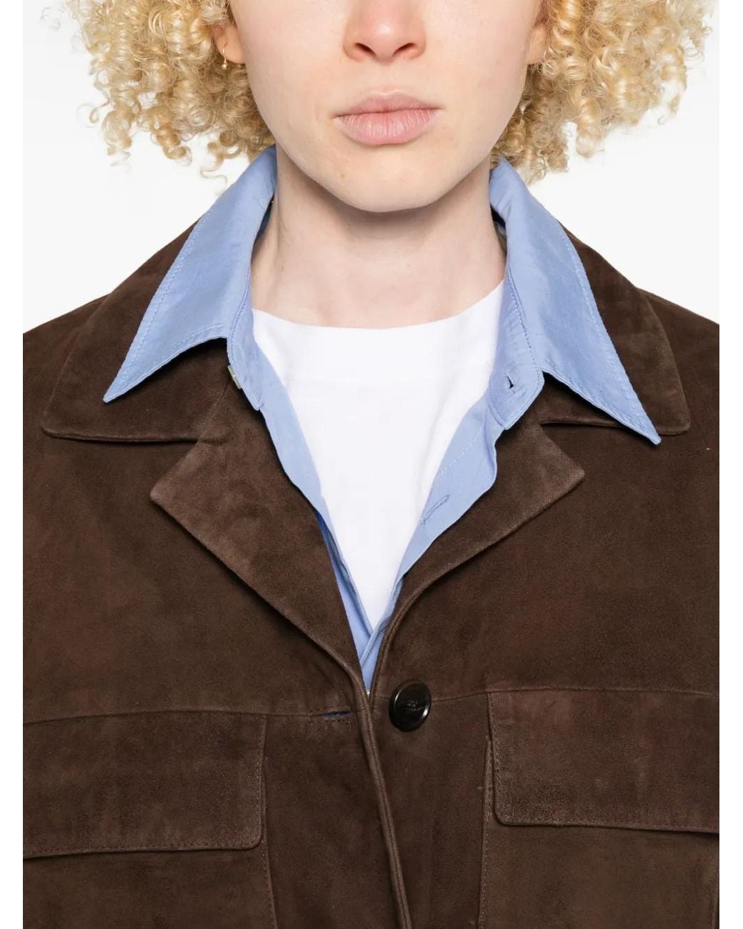 Arma Brown Flore Wildlederjacke mit Klappentasche