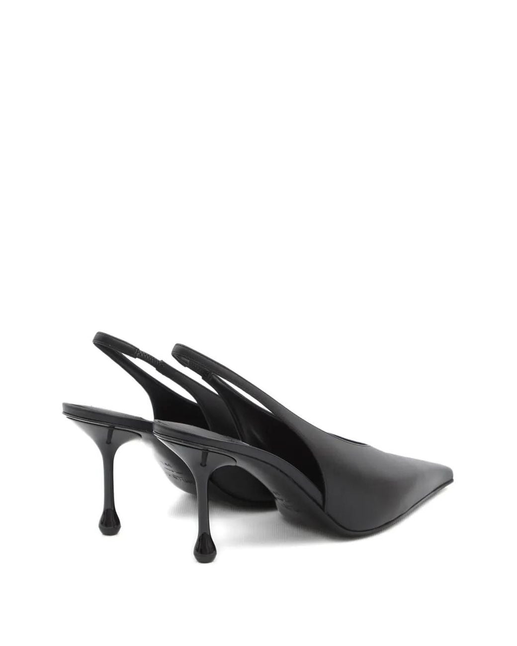 Jimmy Choo Black Isa Leather Slingback Pumps