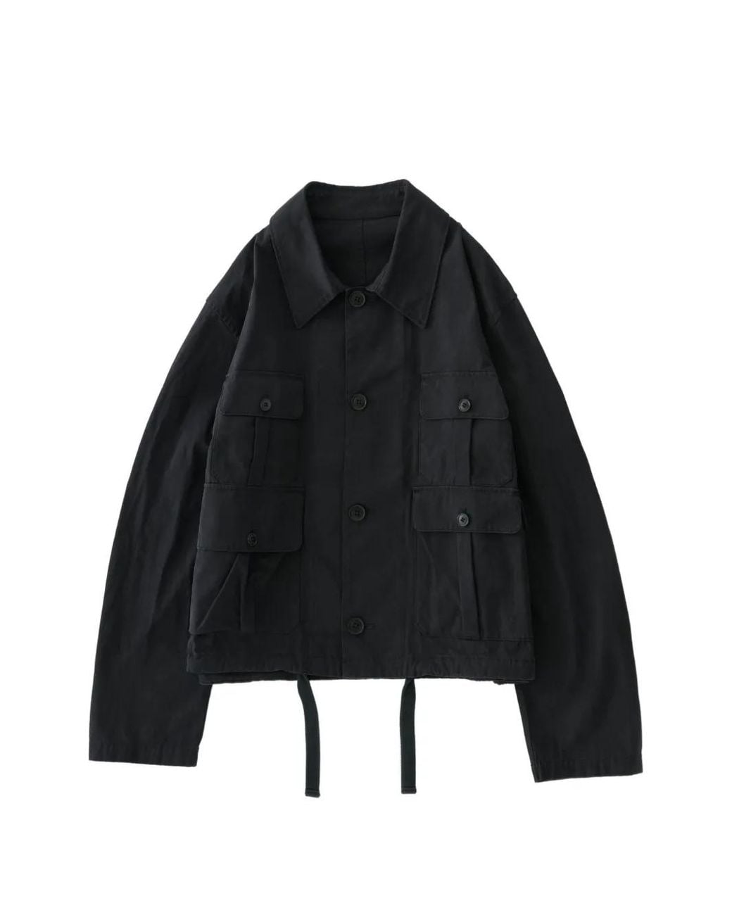 Studio Nicholson Black Tivoli Military Canvas Jacket for men