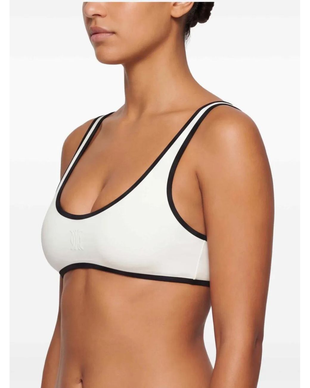 Kiki de Montparnasse White Contraste Bikini Top