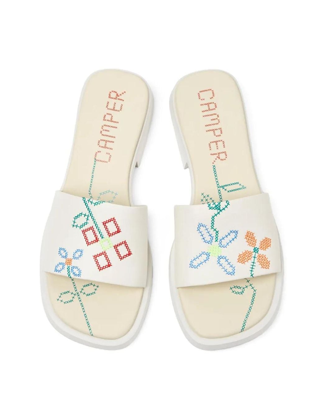 Camper White Dana Twins Mules