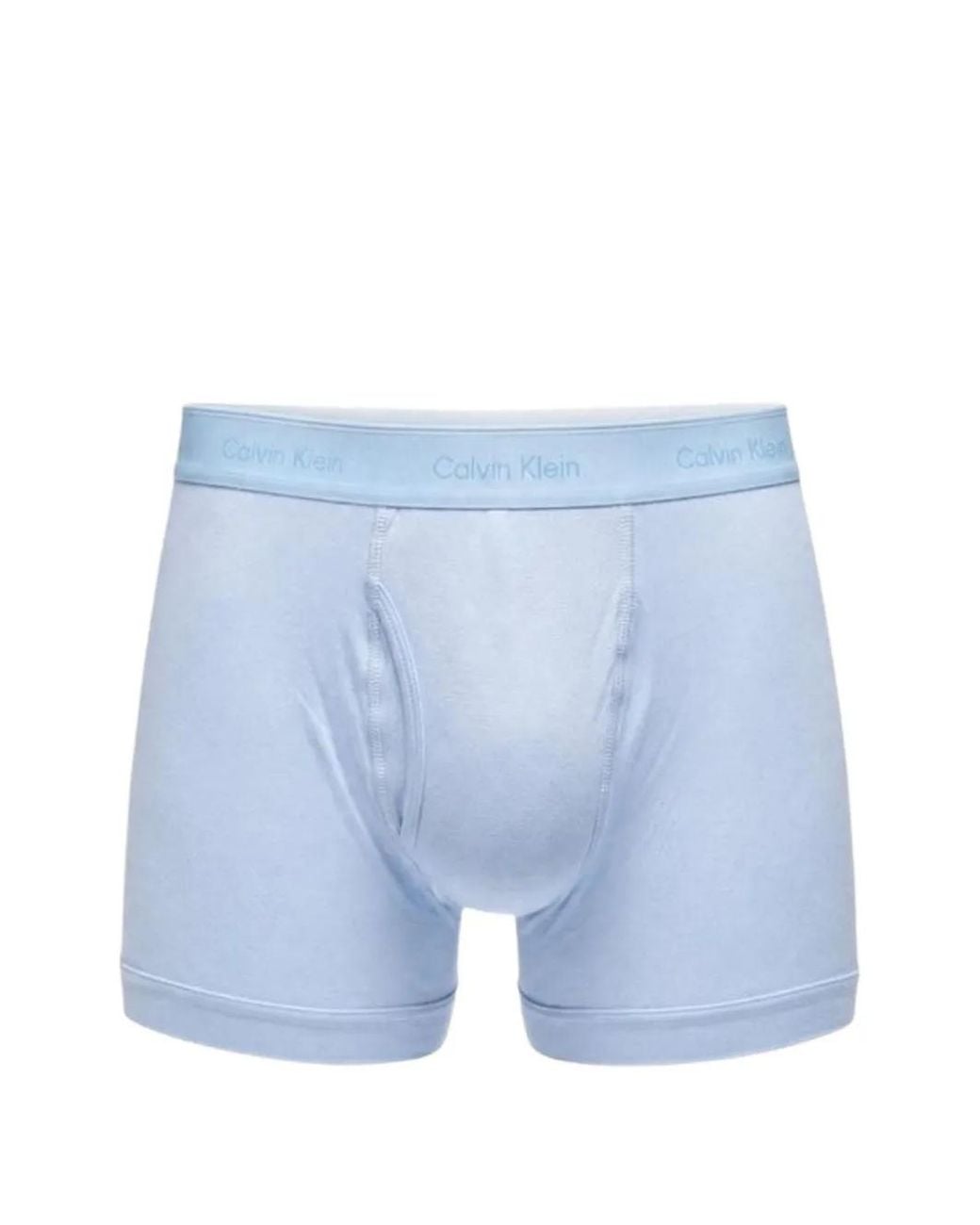 Calvin Klein Blue Logo-Waistband Cotton Boxers for men