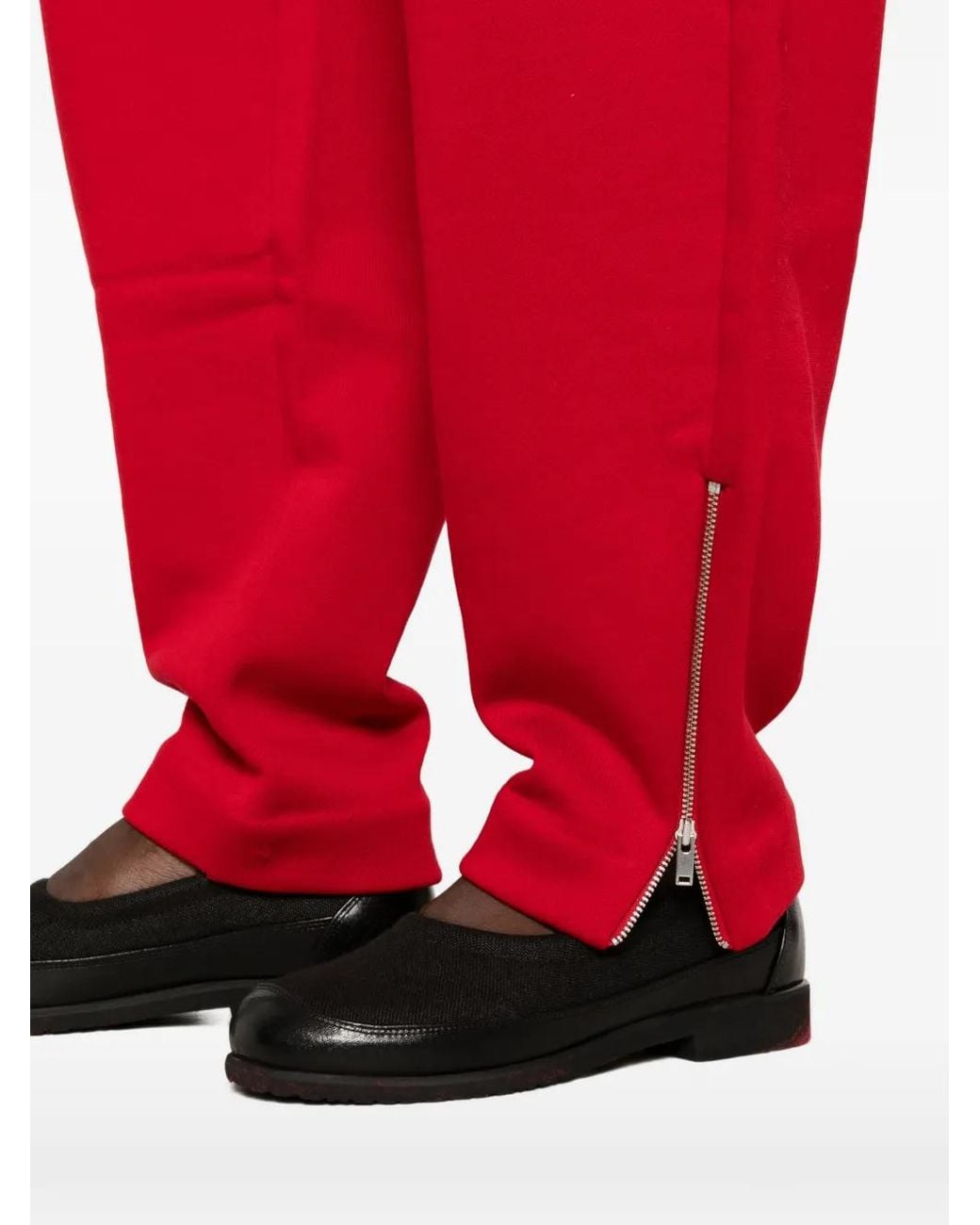 Cordera Red Zip-Detail Track Pants