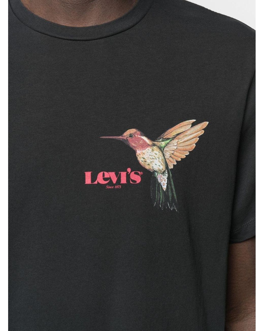 Levi's Bird-print Cotton T-shirt in Black for Men | Lyst Canada