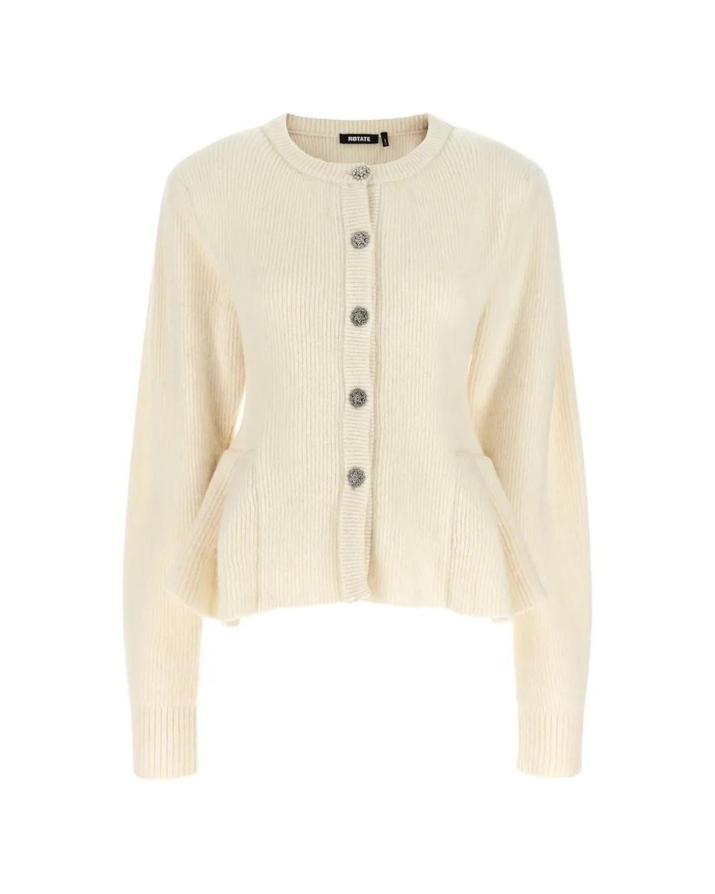 ROTATE BIRGER CHRISTENSEN White Knit Bijoux Cardigan