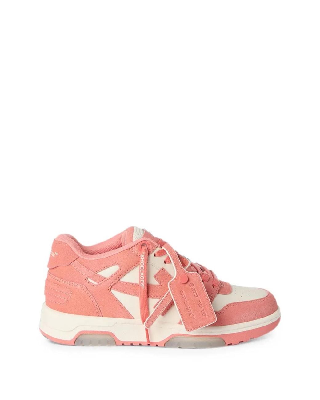 Off-White c/o Virgil Abloh Pink Out Of Office Panelled Leather Sneakers
