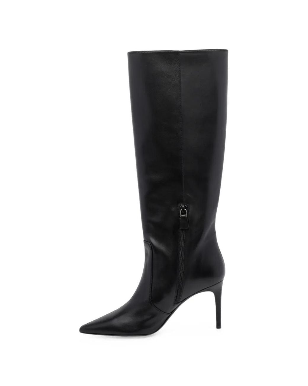 Stuart Weitzman Black Pointed-Toe Stiletto Boots