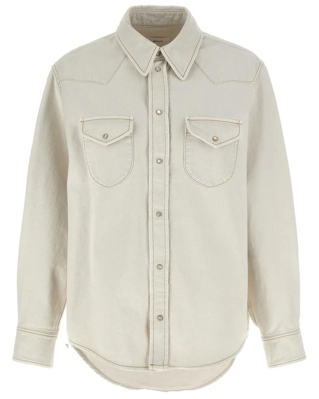 Bally White Denim Shirt