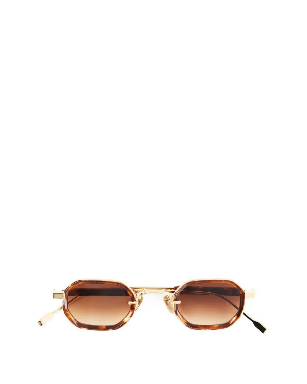 Sato Eyewear Brown Geometric-Frame Tortoiseshell Sunglasses