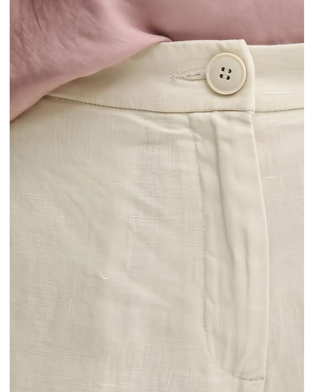Benetton Natural Button Trousers