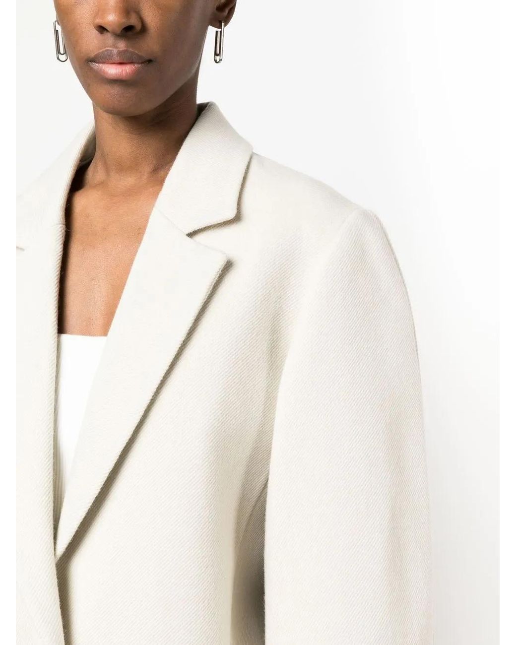 Isabel Marant White Jilinka Single-Breasted Coat