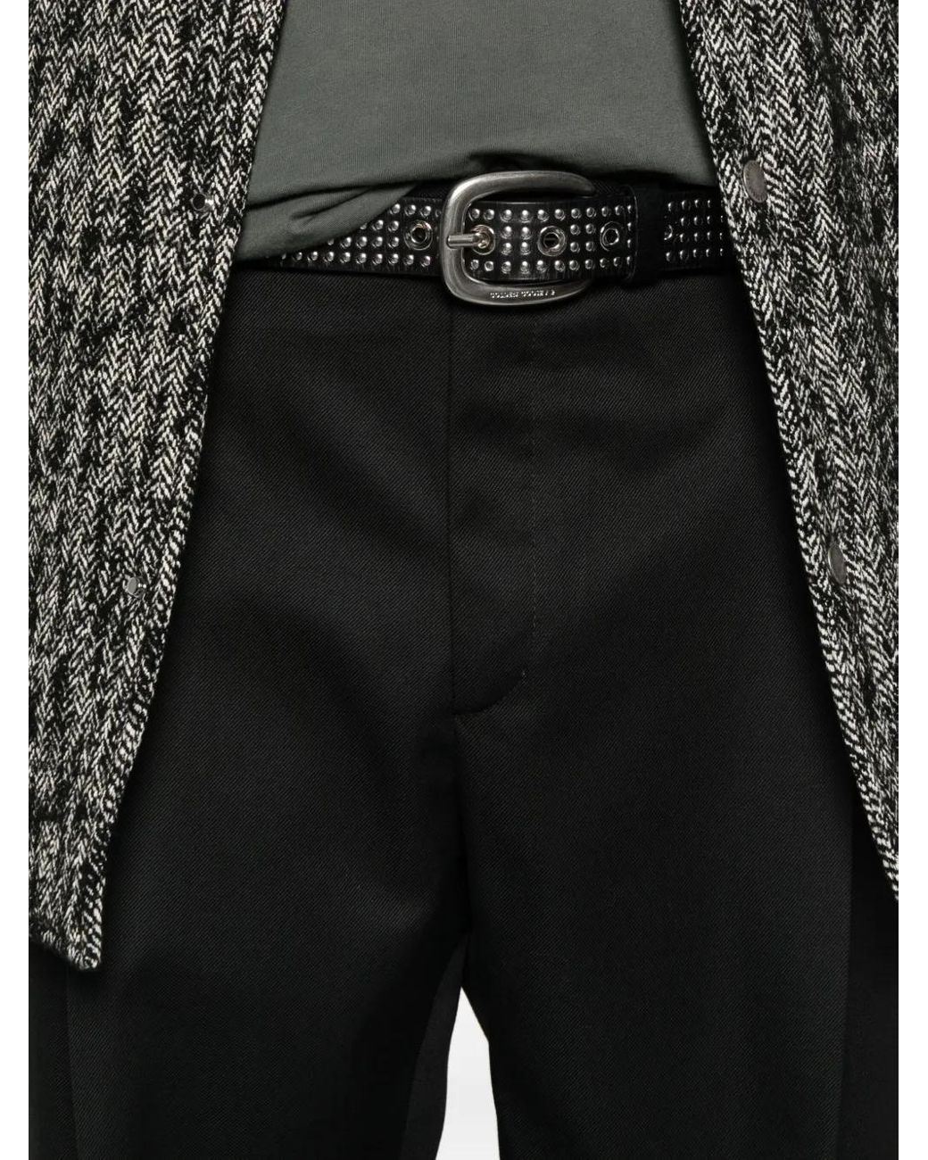 Briglia 1949 Black Pleated Wool Trousers for men
