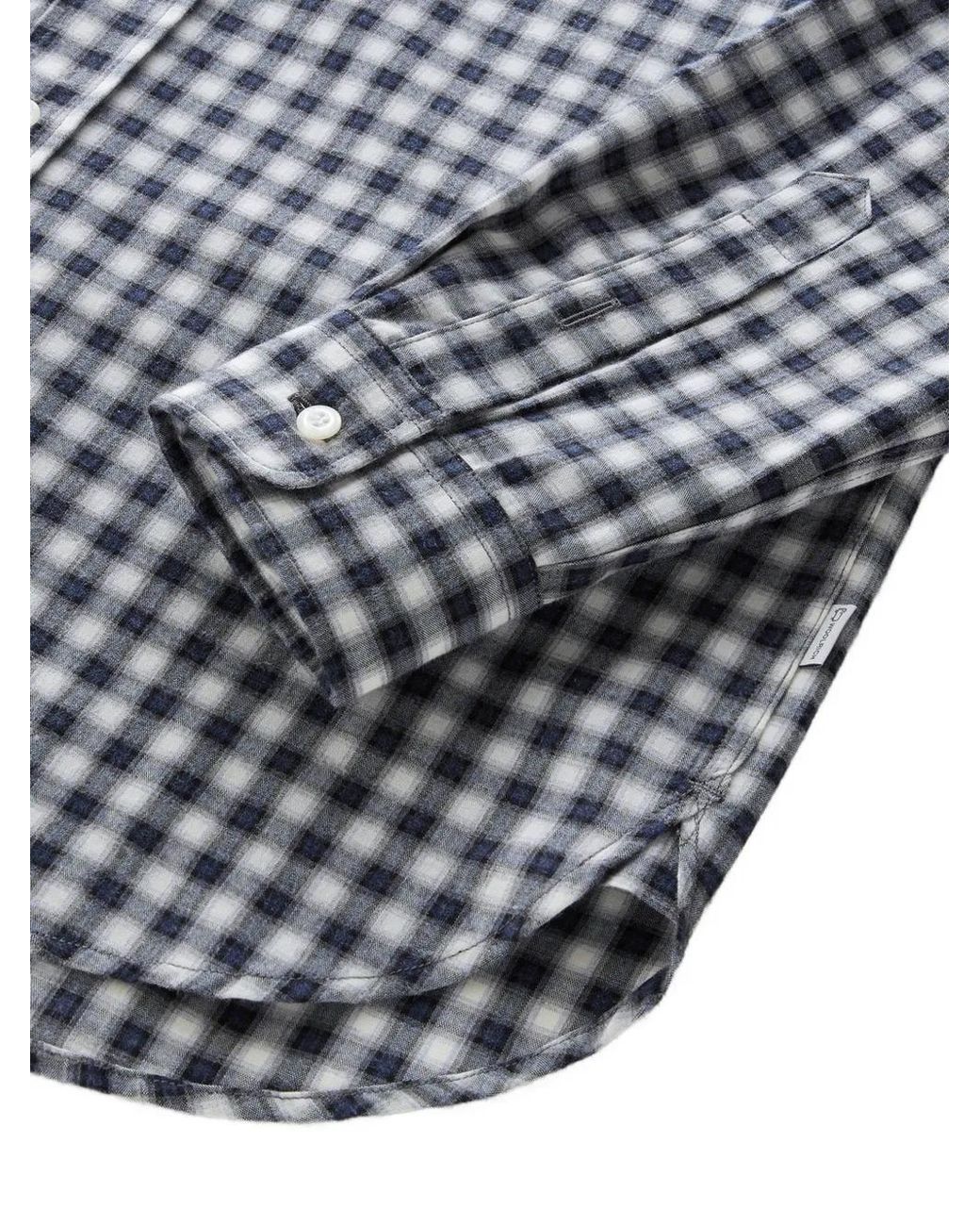 Woolrich Blue Check Pocket Shirt for men