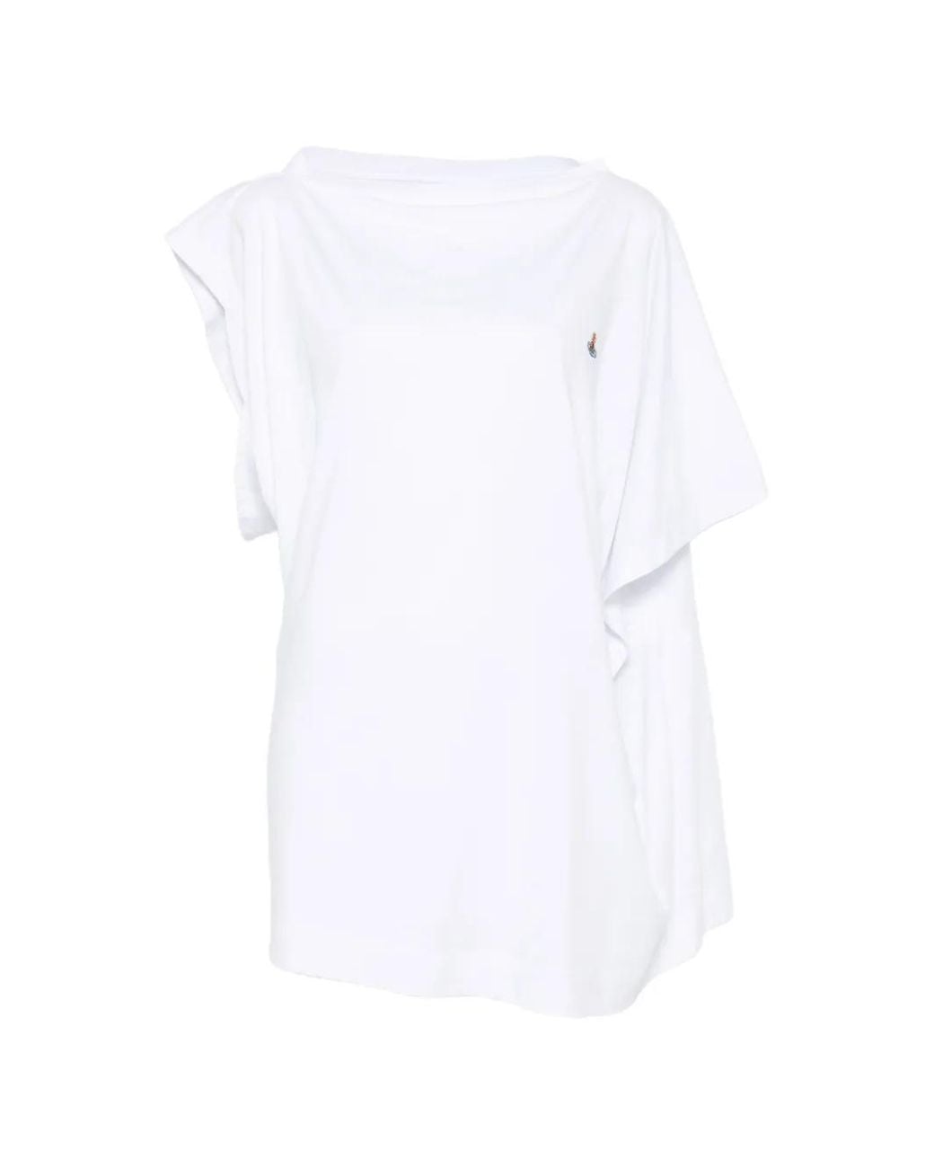 Vivienne Westwood White Hebo Draped-Detail T-Shirt